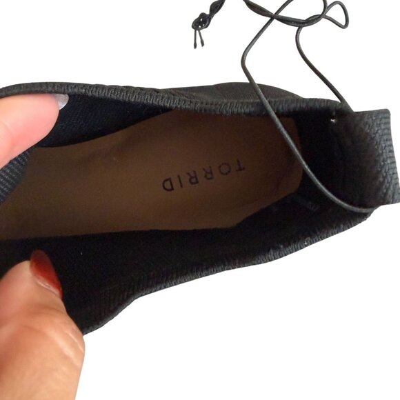 TORRID Black Stretch Ankle Booties Boots Size 10WW NEW NWOT - Picture 6 of 9